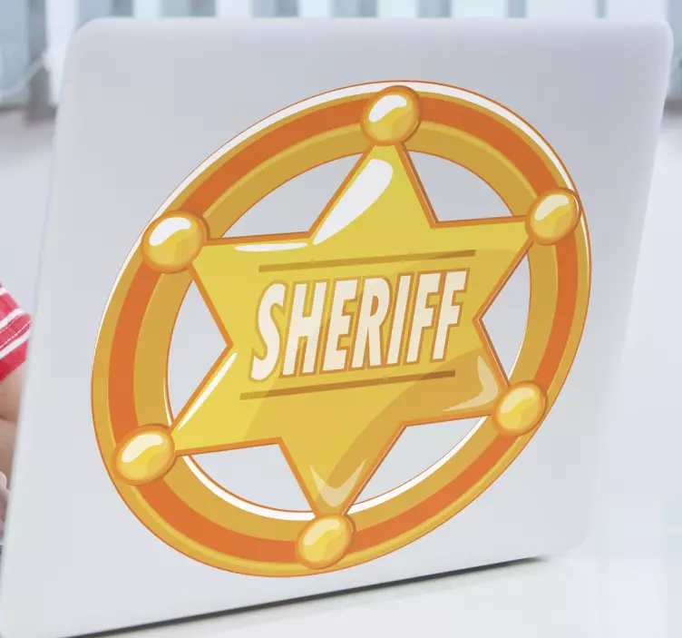 Sheriff Star Insignia Laptop sticker - TenStickers
