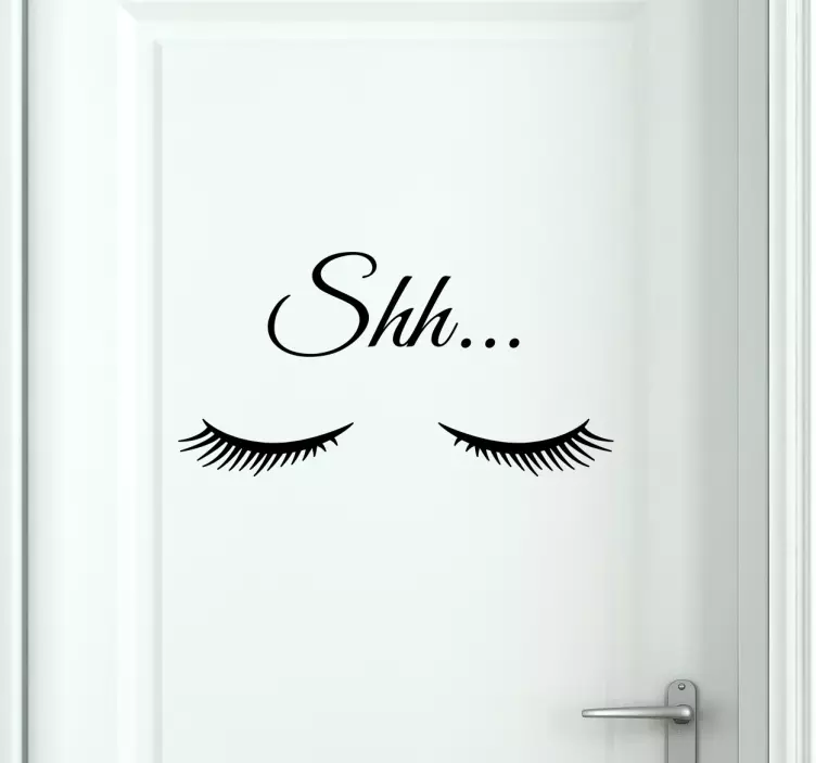 Lovely Silent Eyes Wall Sticker - TenStickers