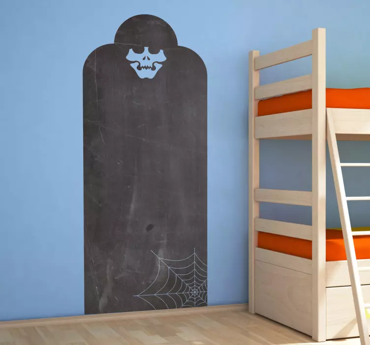 Skeleton Tomb Blackboard Sticker - TenStickers