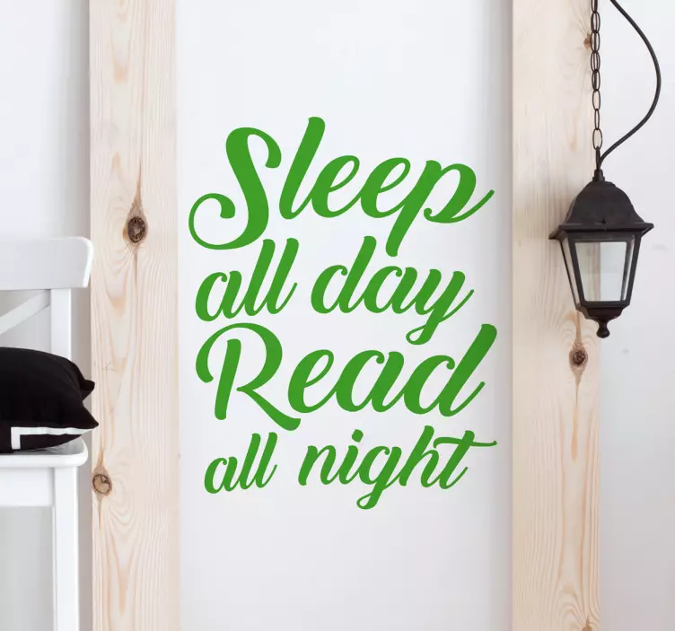 Sleep And Read Wall Sticker - TenStickers
