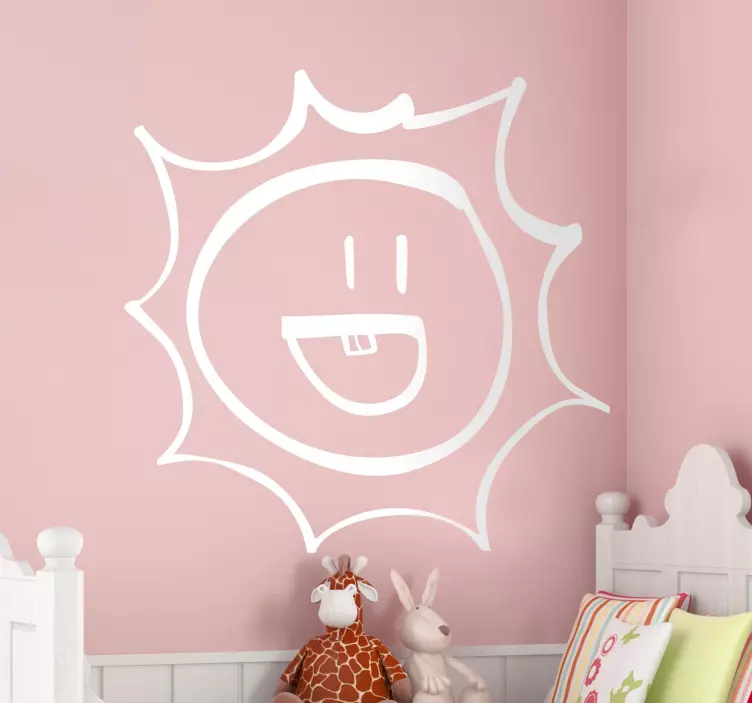 Smiling Sunshine Wall Sticker - TenStickers