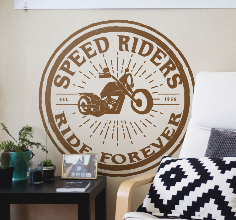 SPEED RIDERS RIDE FOREVER motocross sticker - TenStickers