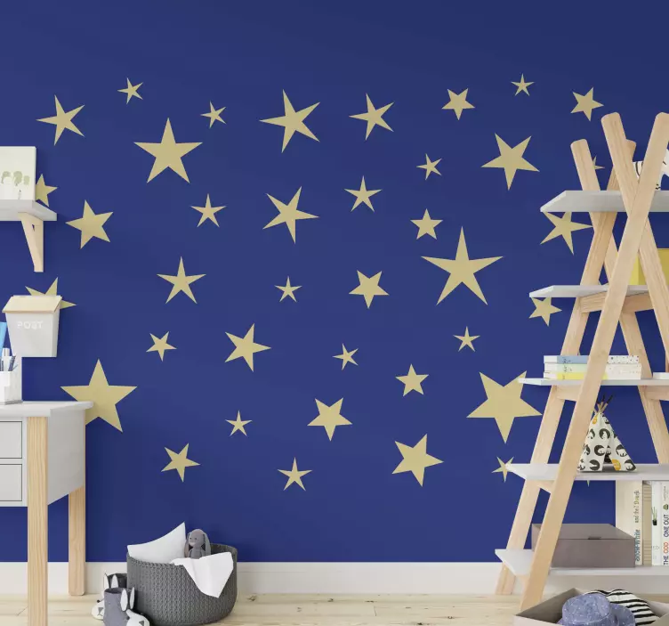 Star sheet space wall sticker - TenStickers
