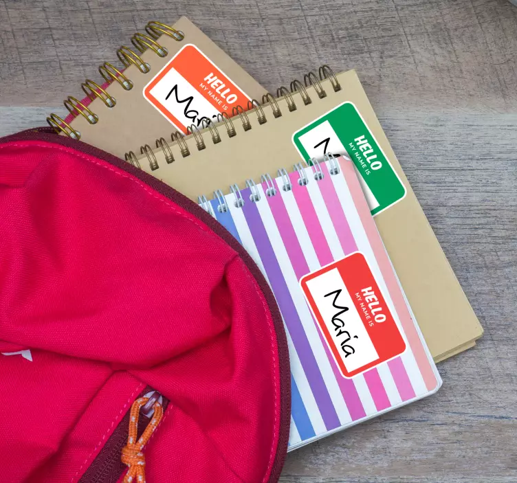 Sticker pack for name tags - TenStickers