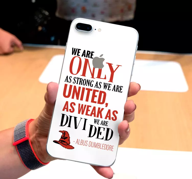 STRONG AS WE ARE UNITED iPhone sticker - TenStickers