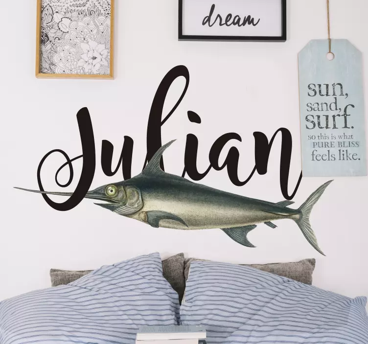 Sun Sand Surf Pure Bliss wall stickers quotes - TenStickers