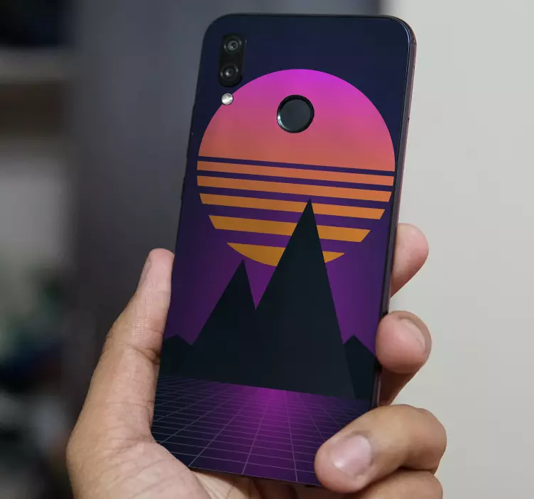 SUNSET MOUNTAIN SCENE huawei sticker - TenStickers