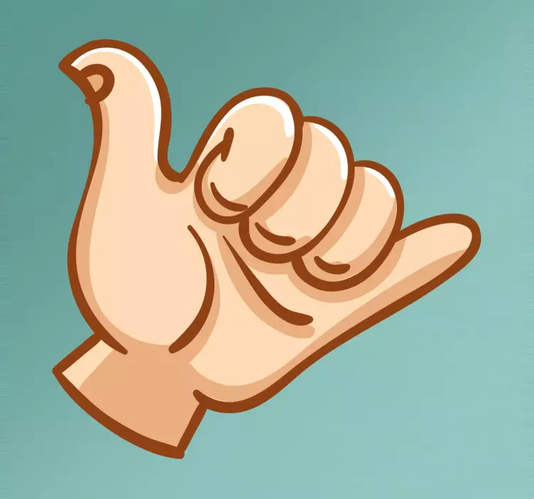 Cool Surfer Hand Wall Sticker - TenStickers