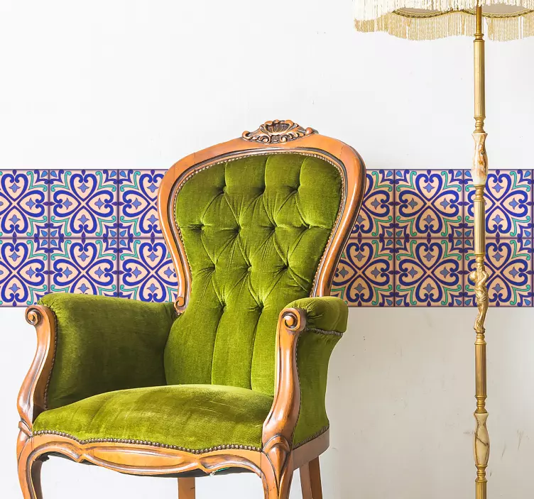 talavera flower  wall border sticker - TenStickers