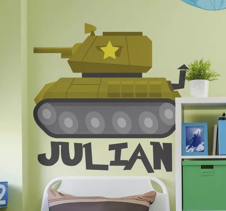 Tank Themed Decoration kid's sticker - TenStickers