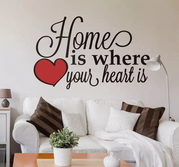 text about home wall sticker - TenStickers