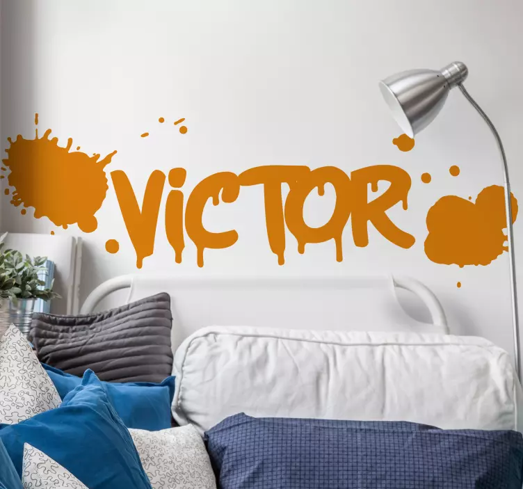 Text sticker name customization for room - TenStickers