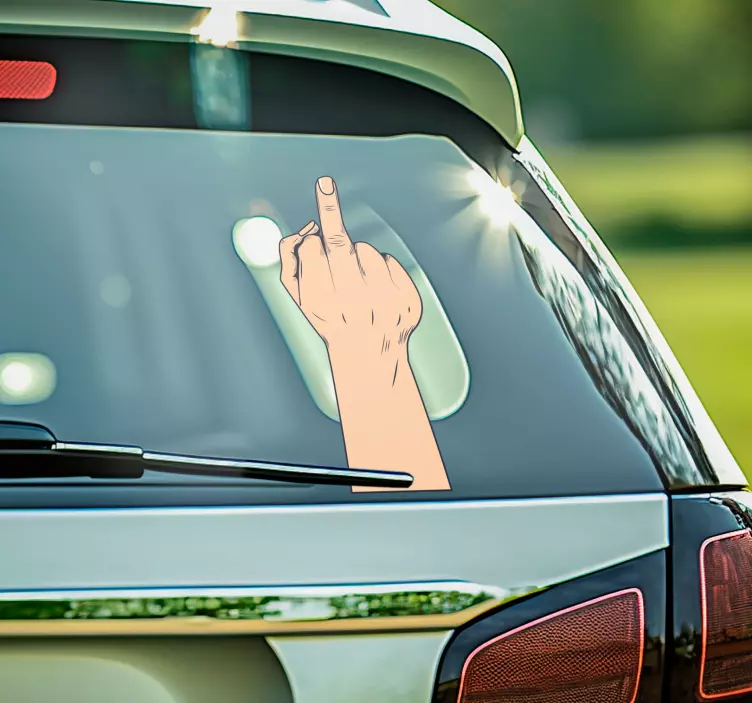 The middle finger is an obscene gesture in many cultures, typical - TenStickers