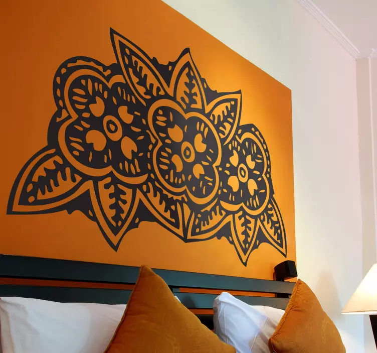 Three Indian Flowers Decal - TenStickers