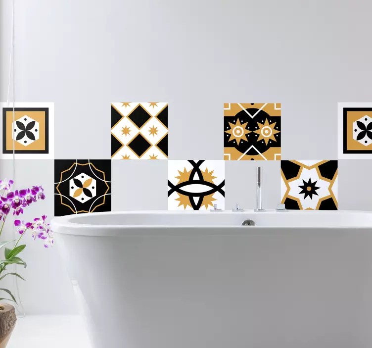 Tile sticker geometric pattern collection - TenStickers