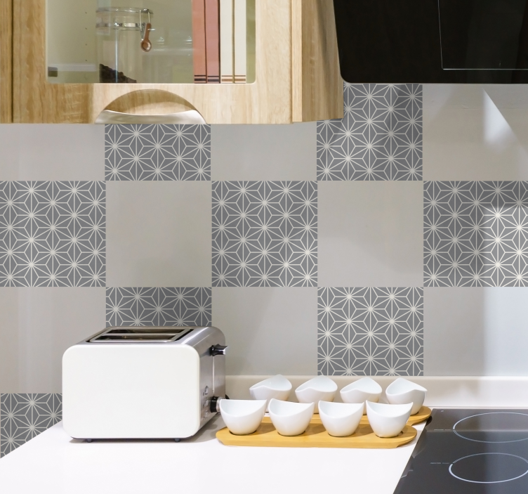 Tile sticker geometric shape designs - TenStickers