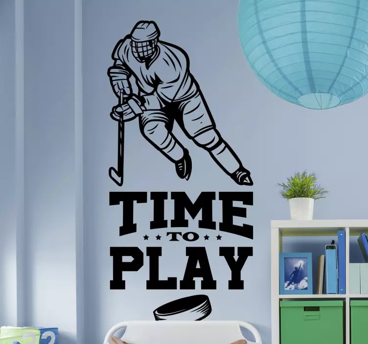 TIME TO PLAY sports wall sticker - TenStickers
