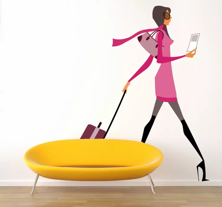 Travel Fashionista Decorative Sticker - TenStickers