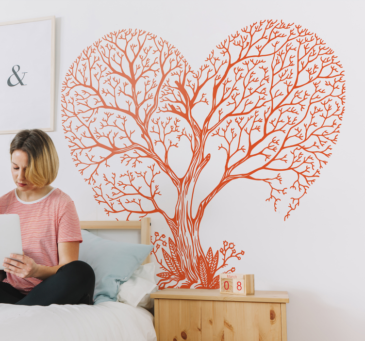 tree heart tree wall sticker - TenStickers