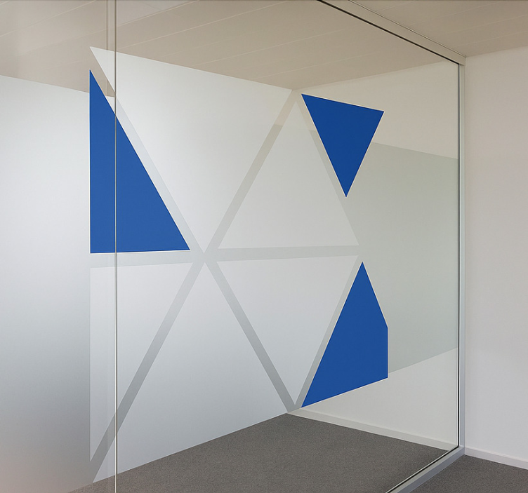 Triangle forms glassware sticker - TenStickers