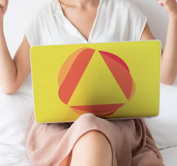 Triangular Color Block laptop skin - TenStickers