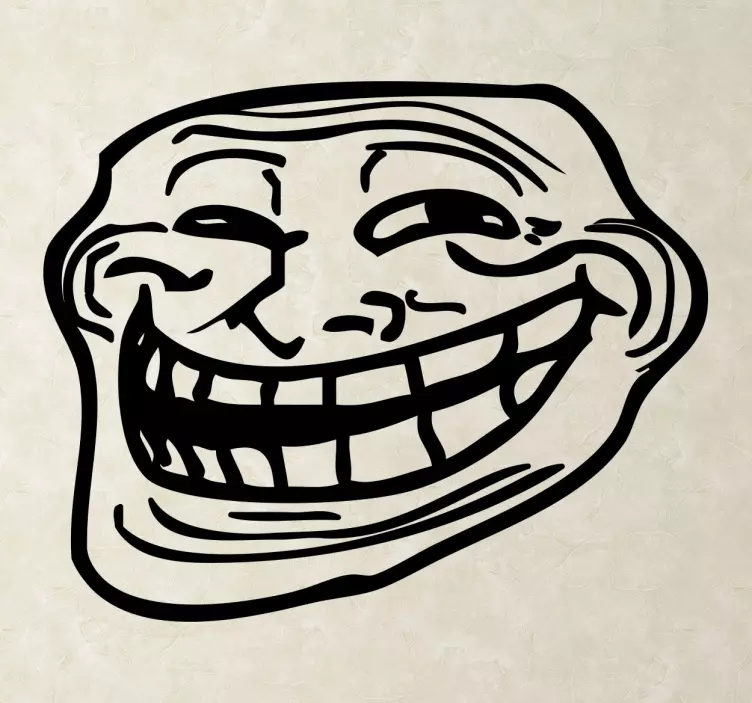 Troll Face Sticker - TenStickers