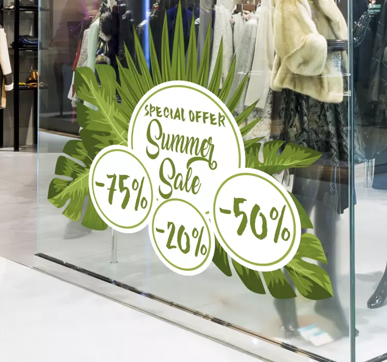 Tropical summer sale sales sticker - TenStickers