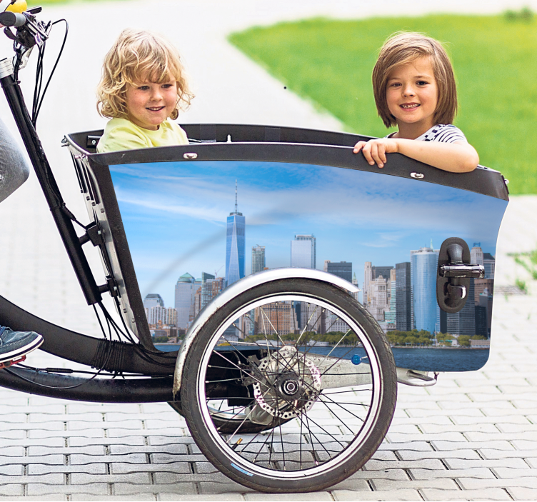 Urban Skyline View bike sticker - TenStickers