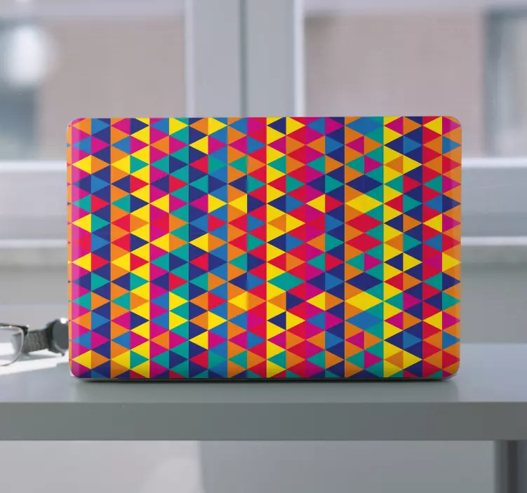 Vibrant Geometric Pattern laptop skin - TenStickers