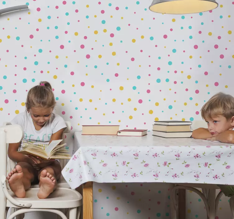 Vibrant Spotty Circles location sticker - TenStickers