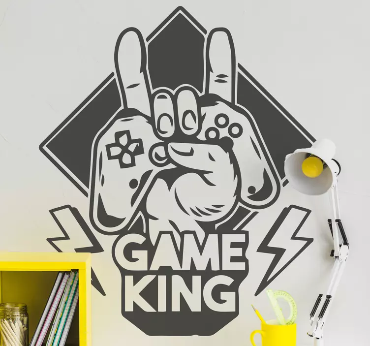 Video game sticker gamer hand gesture sticker - TenStickers