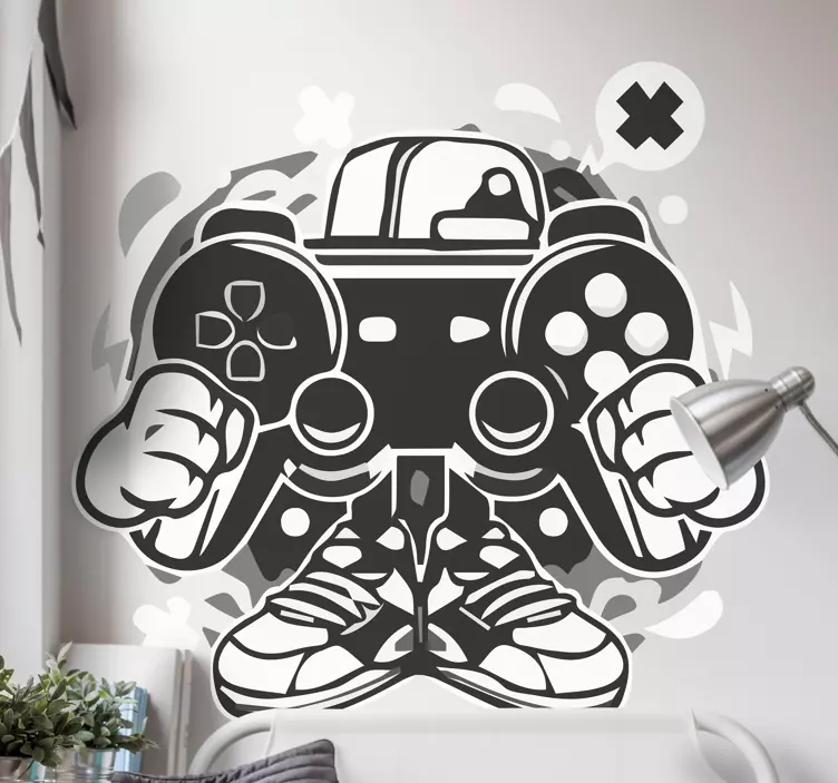 Video game sticker gaming controller design - TenStickers