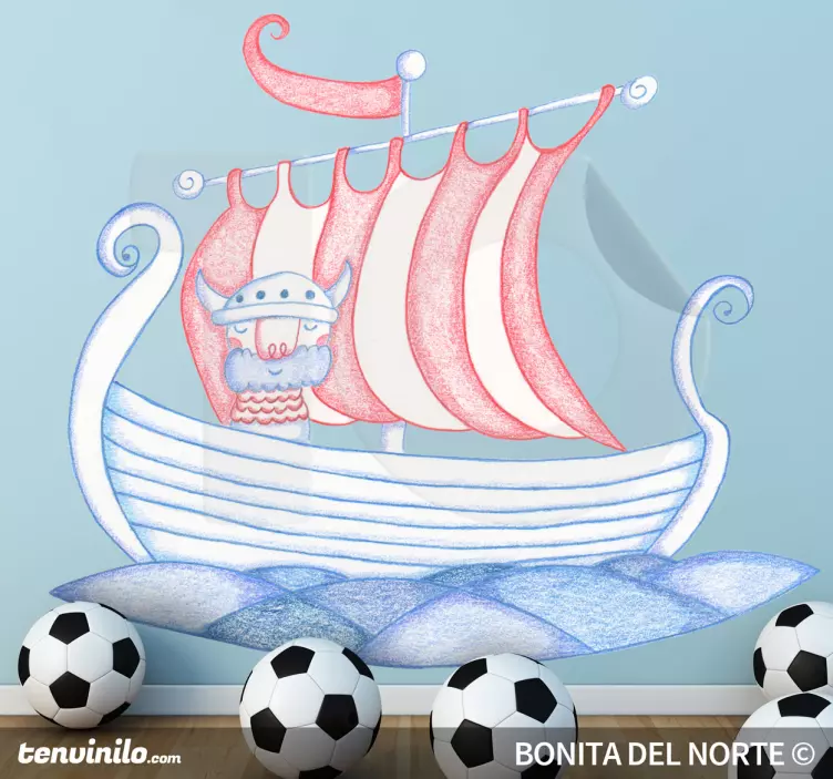 Viking Ship Sticker - TenStickers