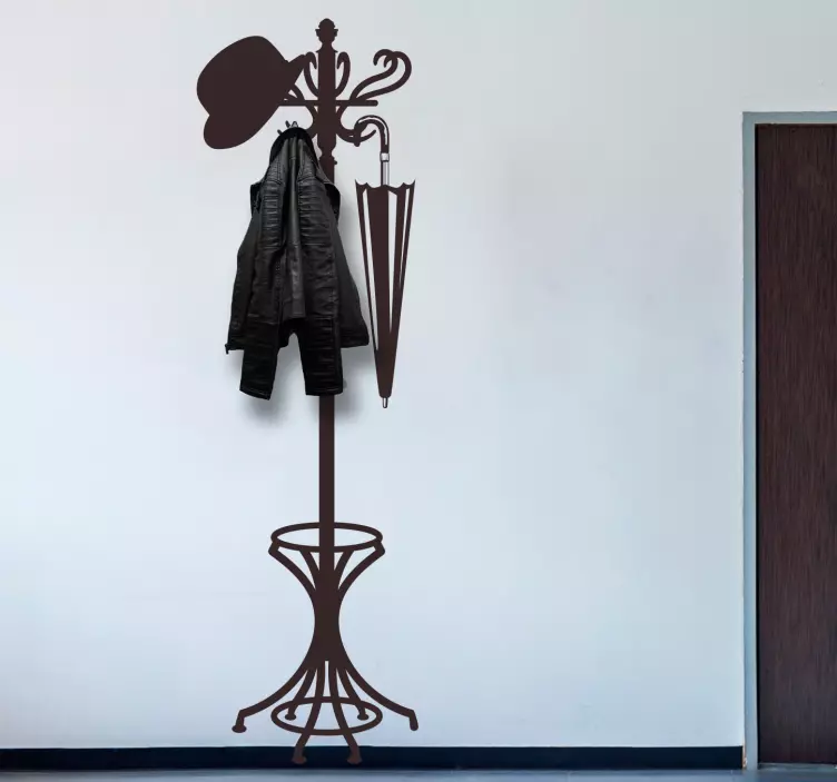 Vintage style coat hanger stickers - TenStickers