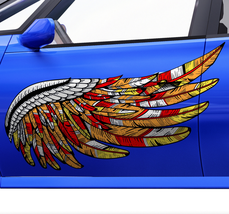 vintage wing Car Sticker design - TenStickers