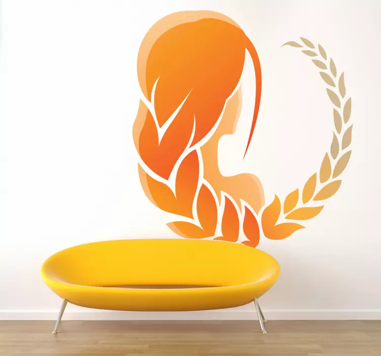 Virgo Sign Wall Sticker - TenStickers