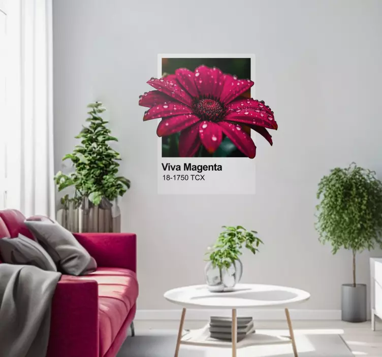 "Viva Magenta" Color = "Vibrant Magenta" wall sticker - TenStickers