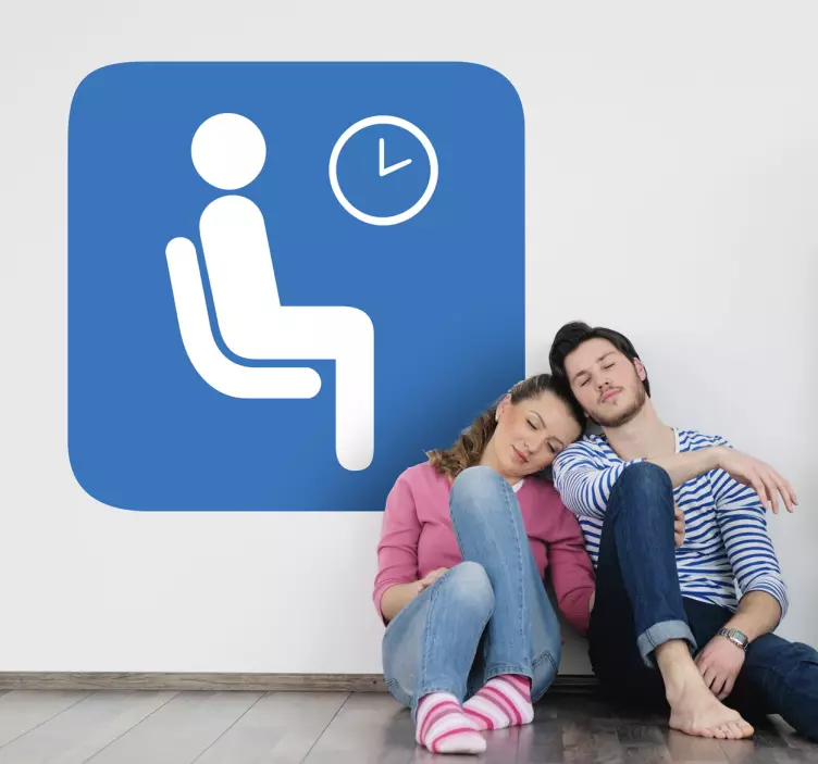 Waiting Room Sign Sticker - TenStickers