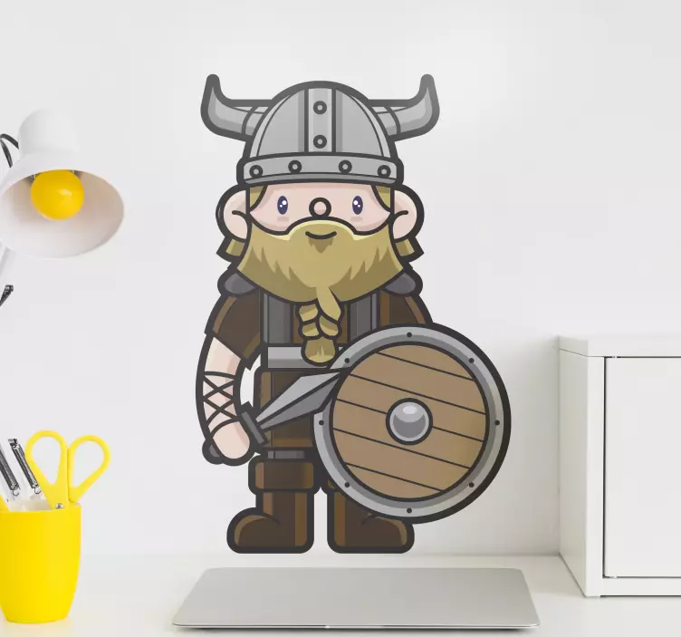 Wall sticker norse warrior figure - TenStickers