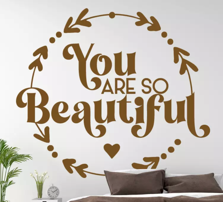 Wall stickers quotes you are so beautiful - TenStickers