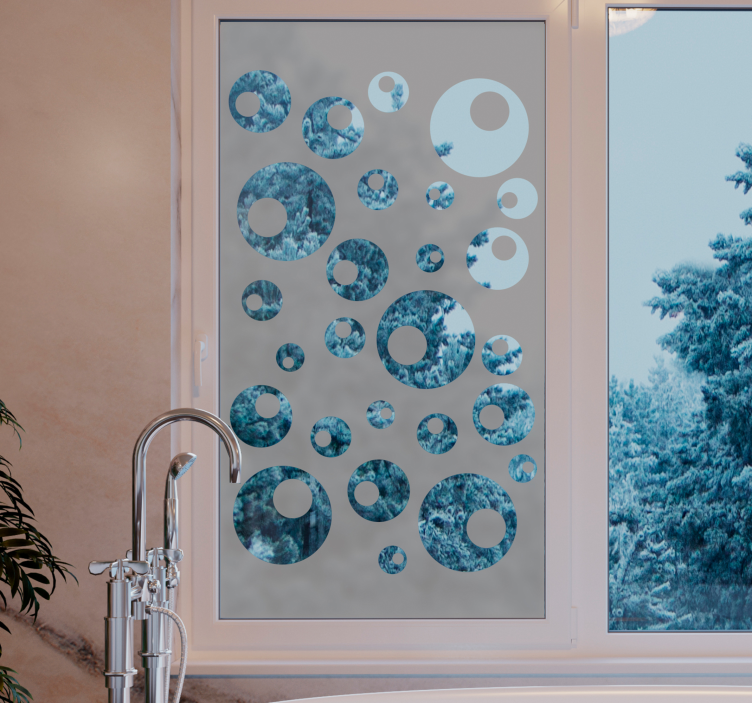 Water pearls window sticker - TenStickers