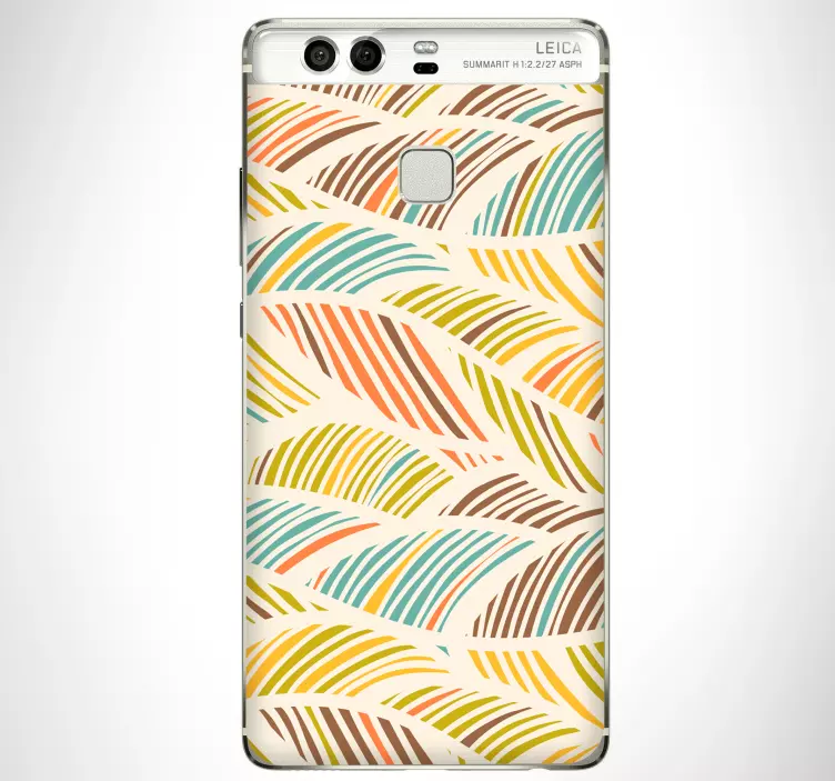 Wavy Motif Style huawei sticker - TenStickers