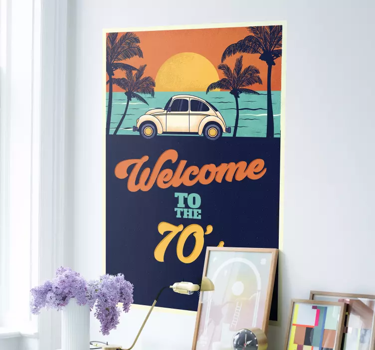 WELCOME TO THE 70’S travel stickers - TenStickers