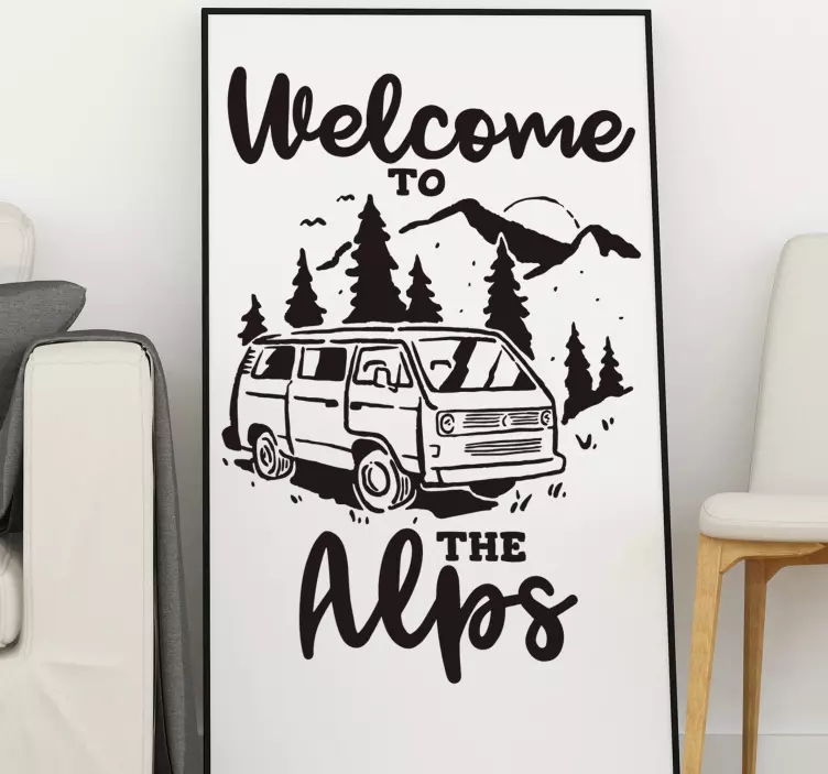 Welcome To The Alps location sticker - TenStickers