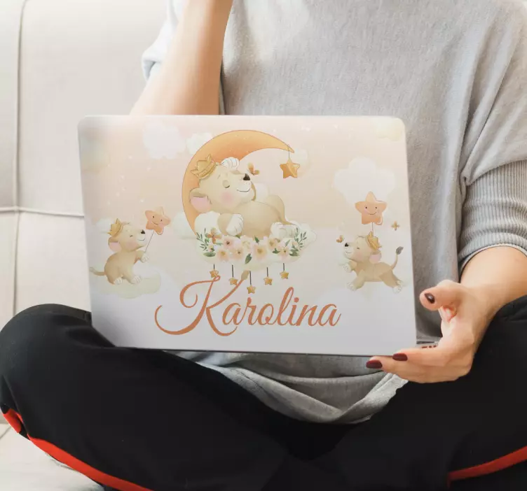 Whimsical Animal Scene laptop skin - TenStickers