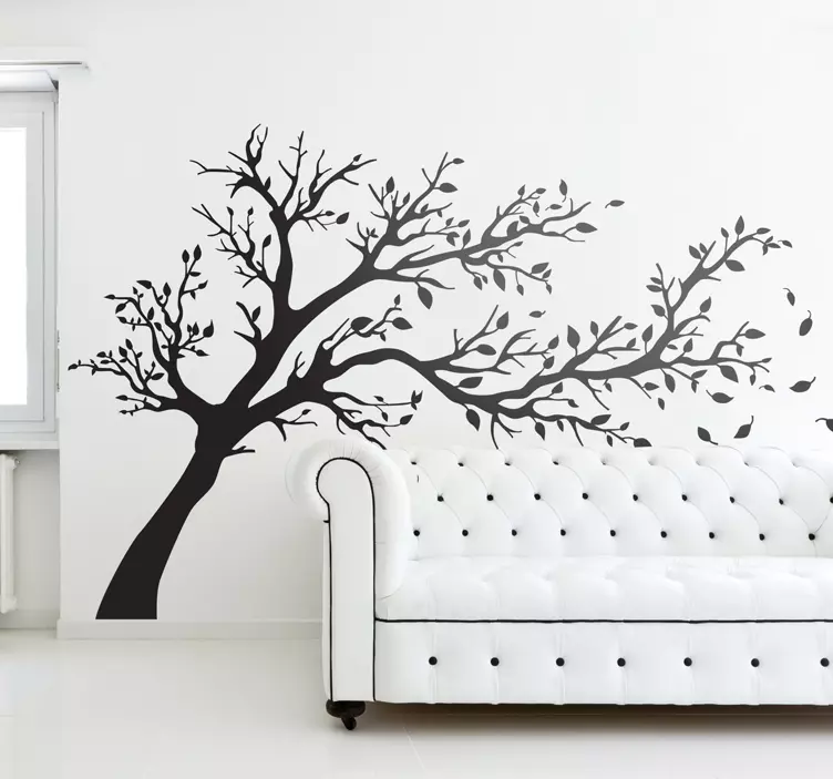 Pretty Wind Tree Wall Sticker - TenStickers