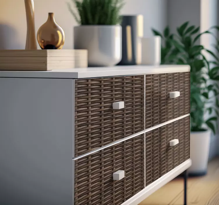 Woven Rattan: A type of weaving made from the stems of rattan pla - TenStickers