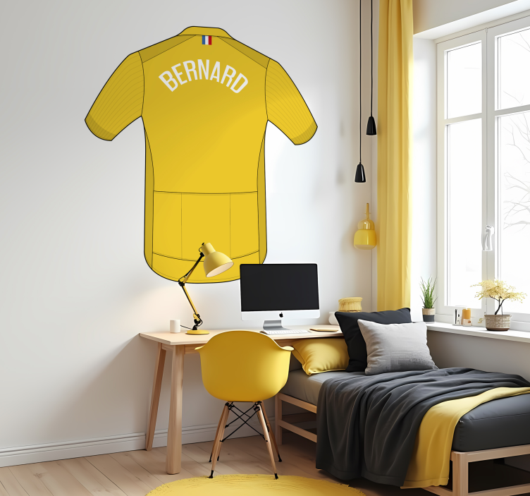 Yellow "Maillot" cycling sticker - TenStickers