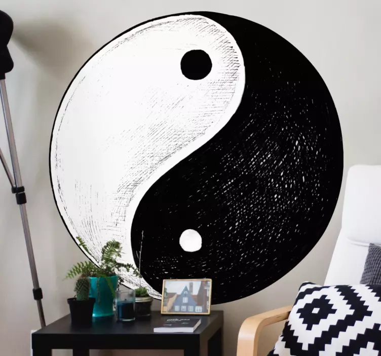 Yin Yang Symbol location sticker - TenStickers