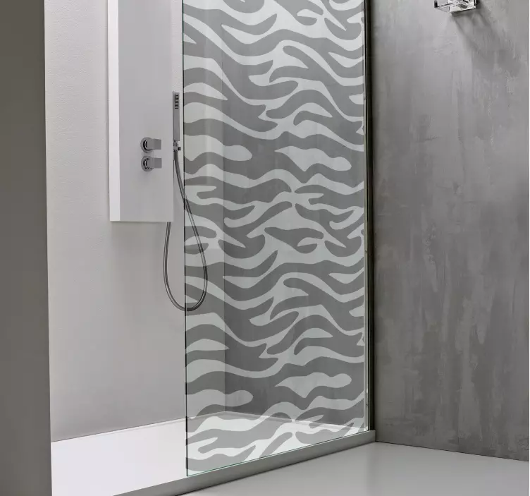 Zebra Print Shower Sticker - TenStickers
